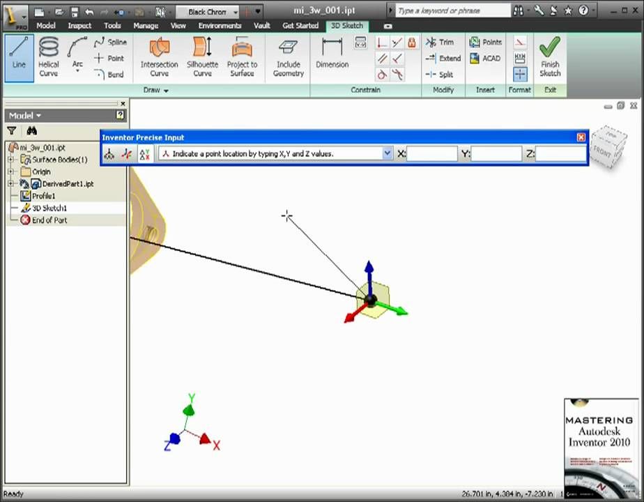924x720 Autodesk Inventor 3d Sketch For Sweep Path Cad Software - Inventor 3d Sketch