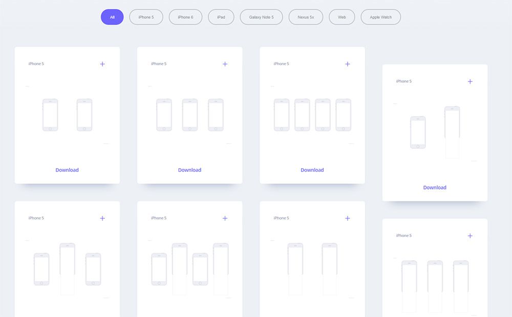1000x620 Collection Of Free Printable Uiux Templates - Ios Sketch Paper