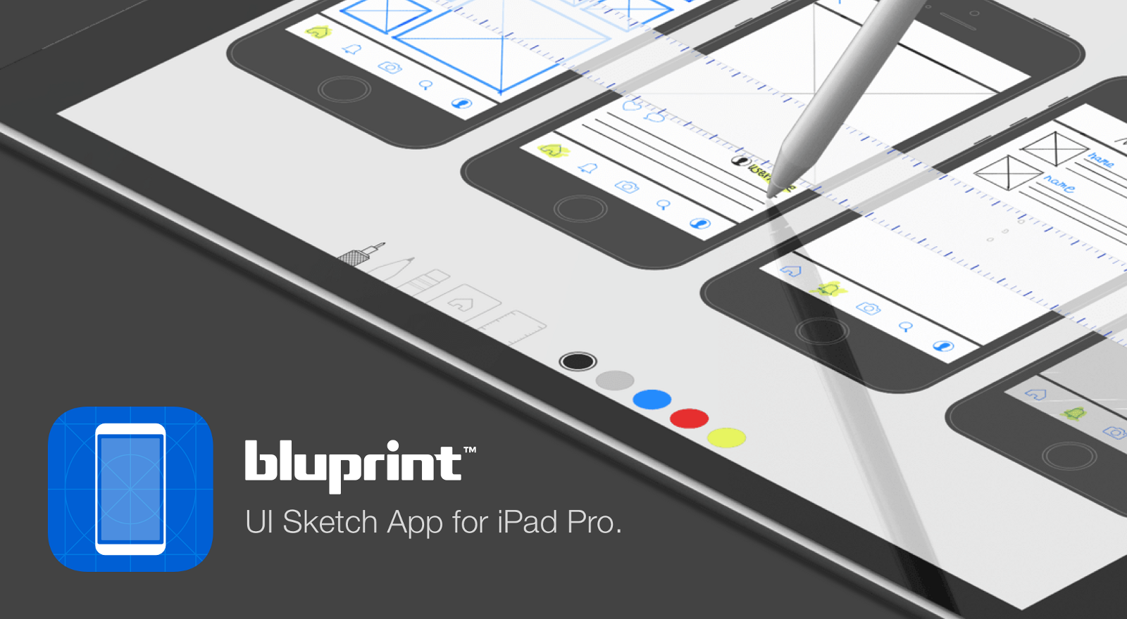 1600x880 Meet Bluprint, A Ui Sketch App For Ipad Pro Lsd Lab - Ipad Sketch