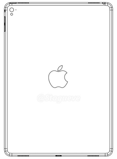 406x551 Rumored Sketch Reveals Ipad Air 3 With Back Led Flash, And Four - Ipad Sketch