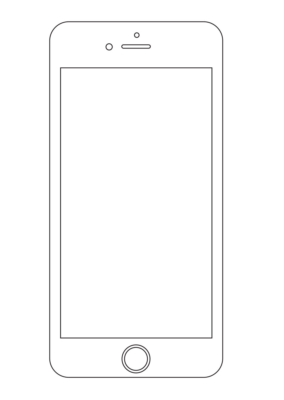 954x1342 Outline Mockups For Wireframing Amp Presentation - Iphone 6 Sketch