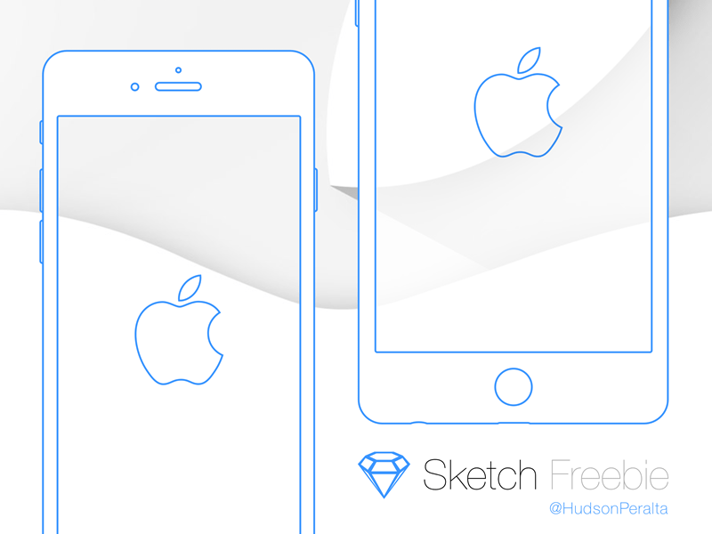 800x600 Apple Iphone 6 And 6 Plus Wireframe Sketch Freebie - Iphone 6s Sketch