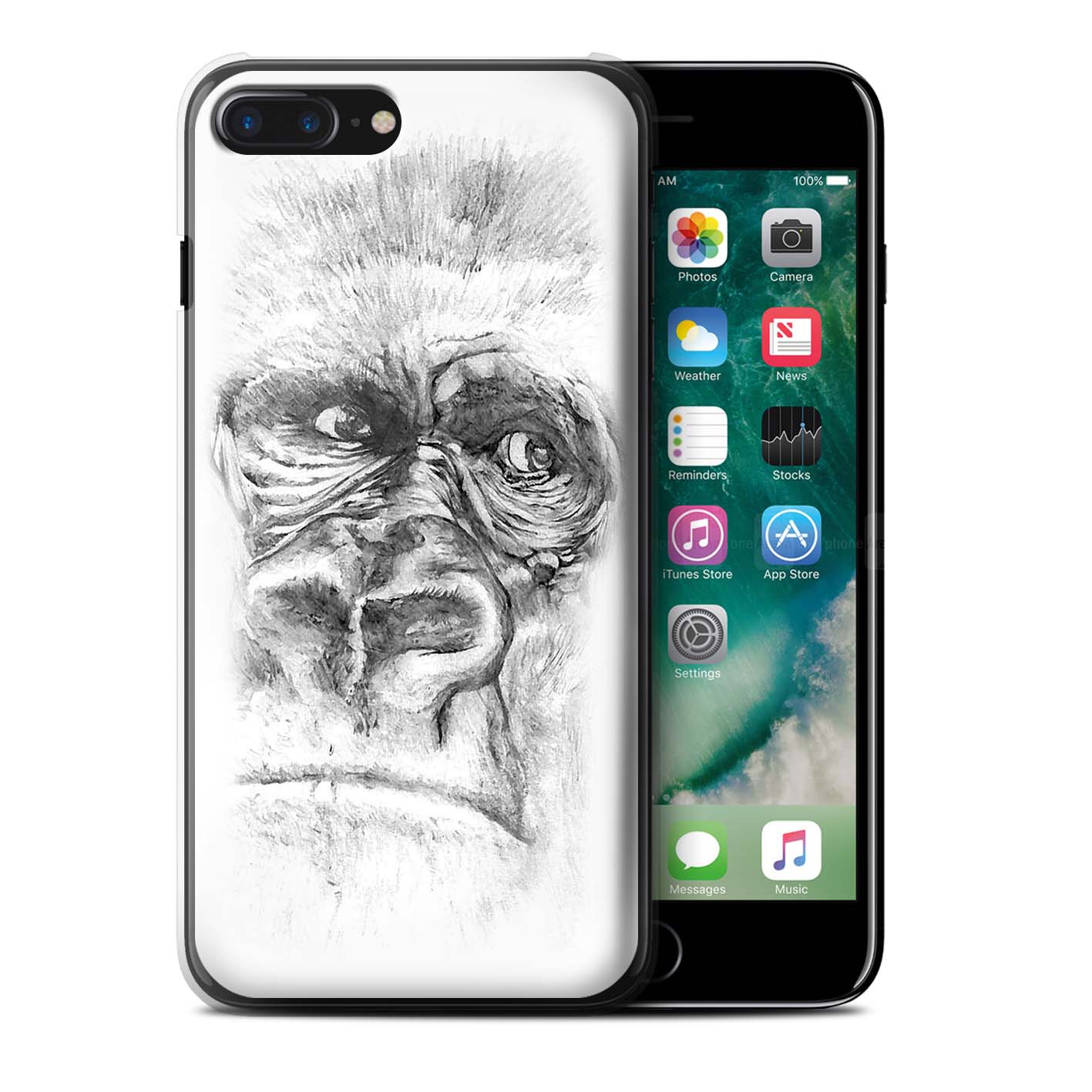 1417x1417 Stuff4 Back Casecoverskin For Apple Iphone 7 Plussketch Drawing - Iphone 7 Plus Sketch