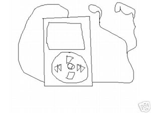 300x225 First Ever Prototype Ddarwing Of The Ipod Wired - Ipod Sketch