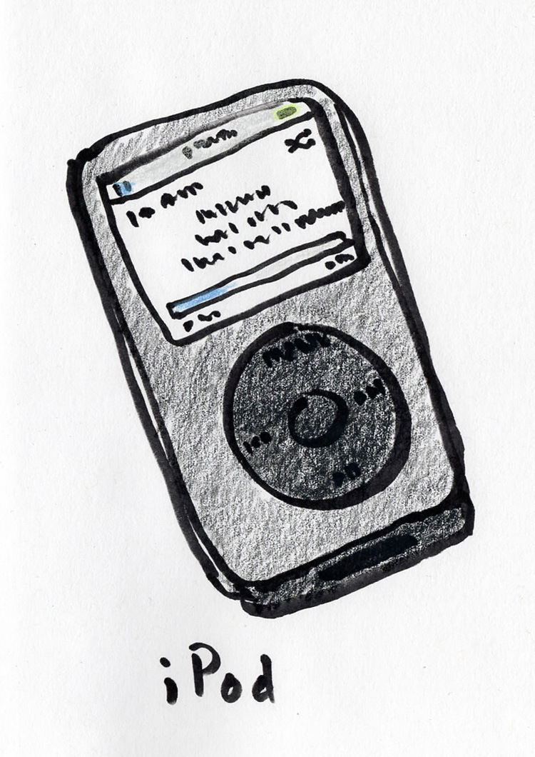 750x1060 On The Edge Road Gear Sketch Ipod - Ipod Sketch