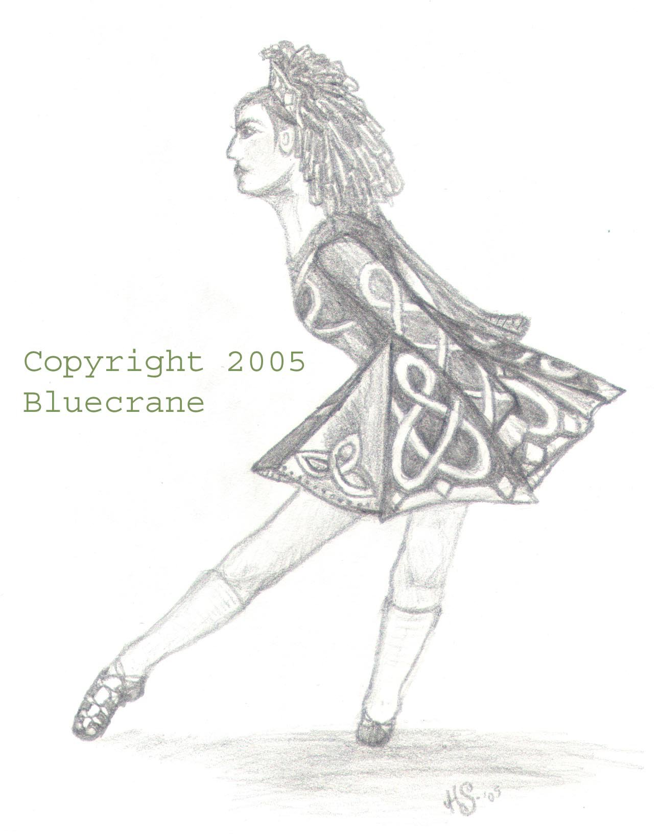 1294x1632 Irish Dancer By Bluecrane - Irish Dance Sketch
