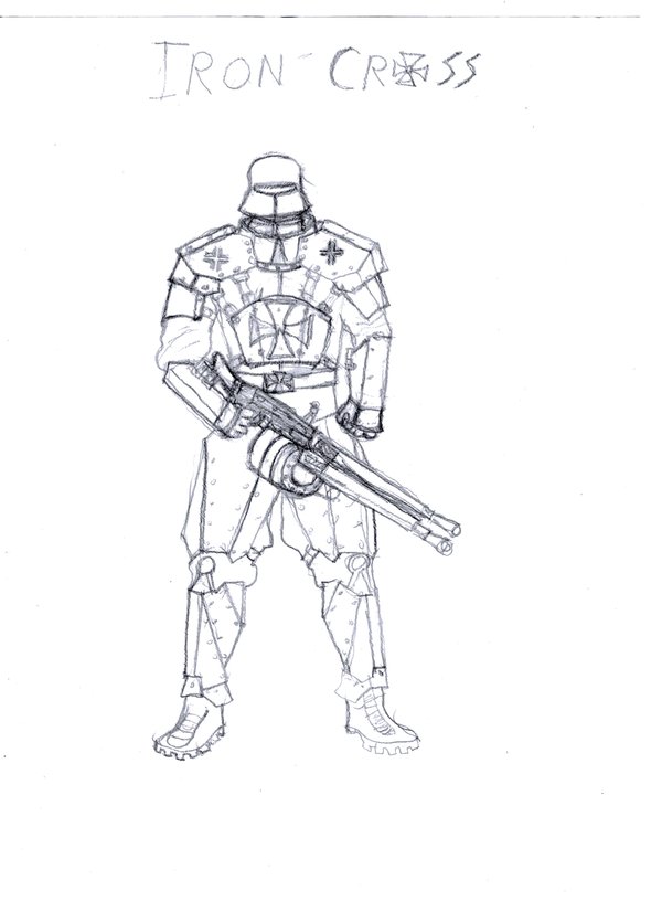 600x826 Iron Cross Sketch By Avenger09 - Iron Cross Sketch
