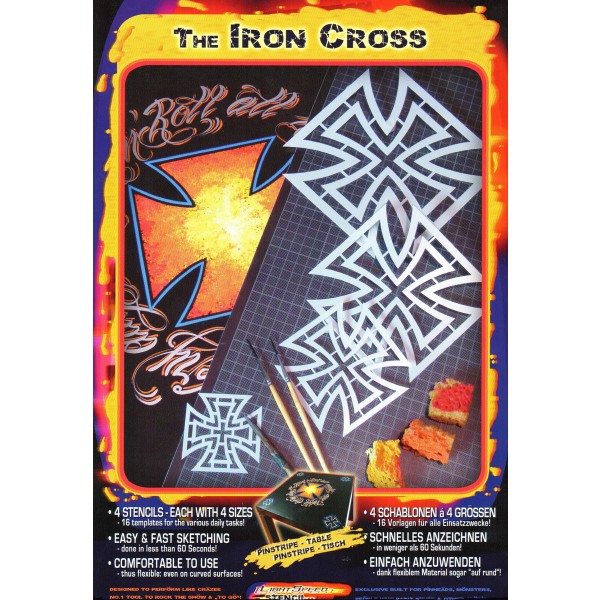 600x600 Light Speed Stencils - Iron Cross Sketch
