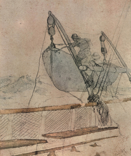 430x513 Study For The Wreck Of The Iron Cross By Winslow Homer (Vintage - Iron Cross Sketch