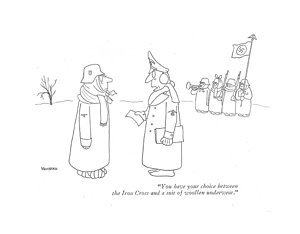 300x234 You Have Your Choice Between The Iron Cross Drawing By Saul Steinberg - Iron Cross Sketch