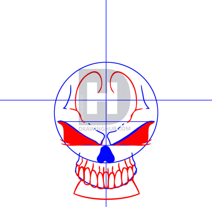 739x720 How To Draw An Iron Skull Cross, Step By Step, Drawing Guide, By - Iron Cross Sketch