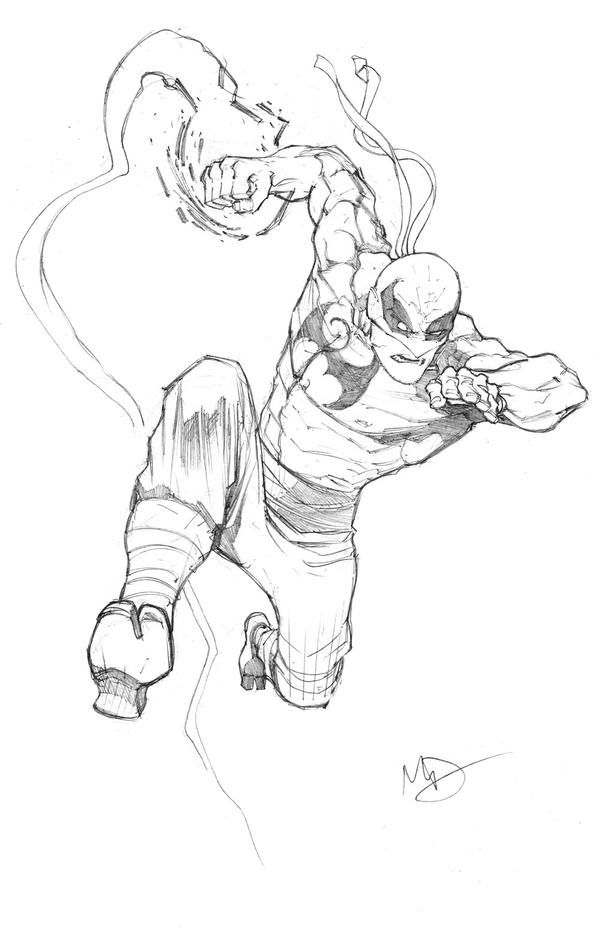 599x928 Iron Fist By Max Dunbar For Sketch Dailies Sketch Dailies - Iron Fist Sketch