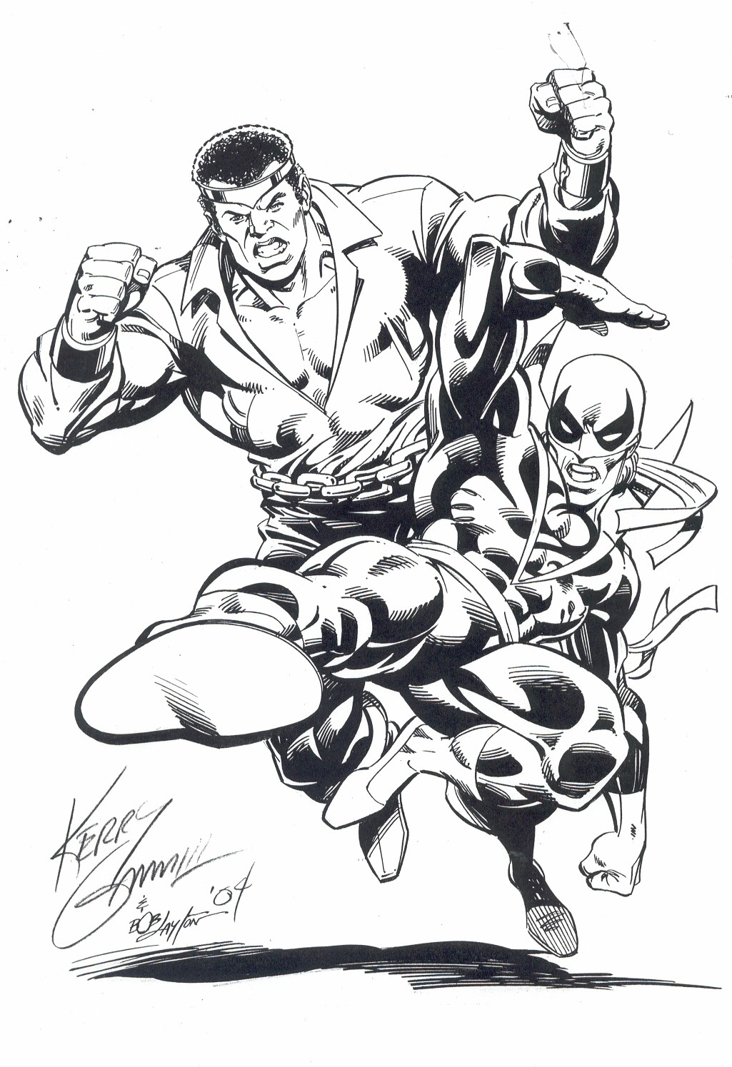 1025x1495 Marvel Comics Of The 1980s Power Man Amp Iron Fist Sketch By - Iron Fist Sketch