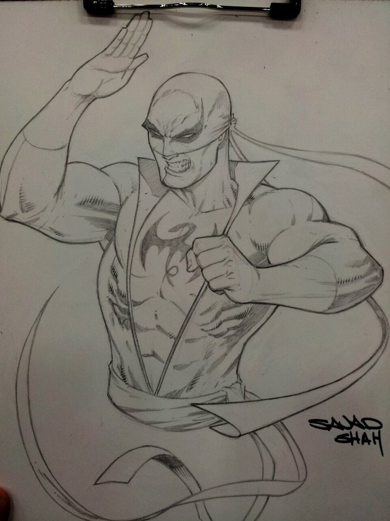 774x1032 Iron Fist Sketch Commission - Iron Fist Sketch