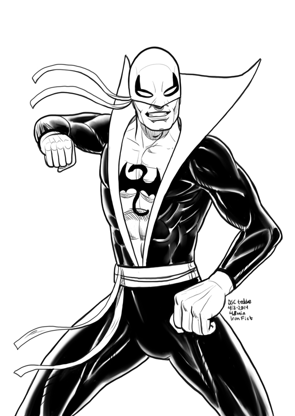 600x846 Daily Sketches Iron Fist By Fedde - Iron Fist Sketch