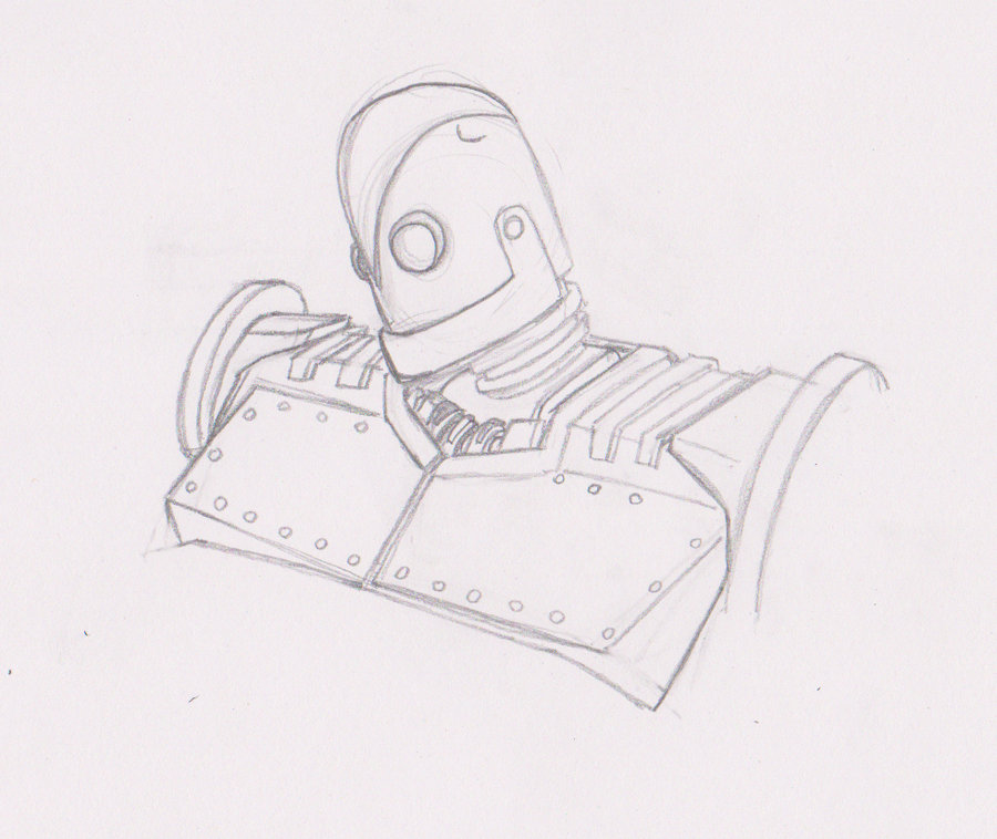 900x758 Iron Giant Sketch By Agentbill - Iron Giant Sketch