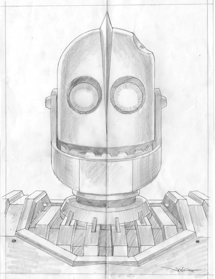 833x1080 Mondocon Year One Jason Edmiston Takes On The Iron Giant Evil - Iron Giant Sketch