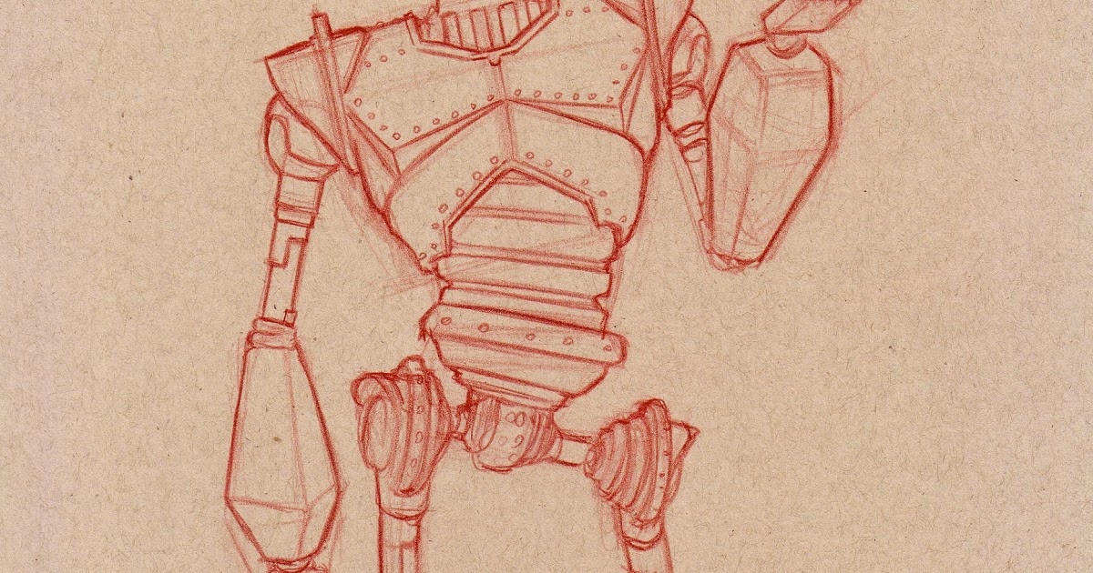 1200x630 Timothy Anderson Art Iron Giant Sketch And Painting Wip - Iron Giant Sketch