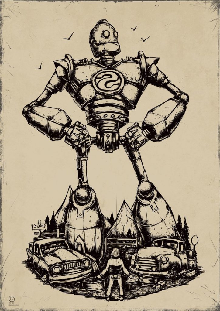 724x1024 Iron Giant Sketch Drunk Tiki - Iron Giant Sketch