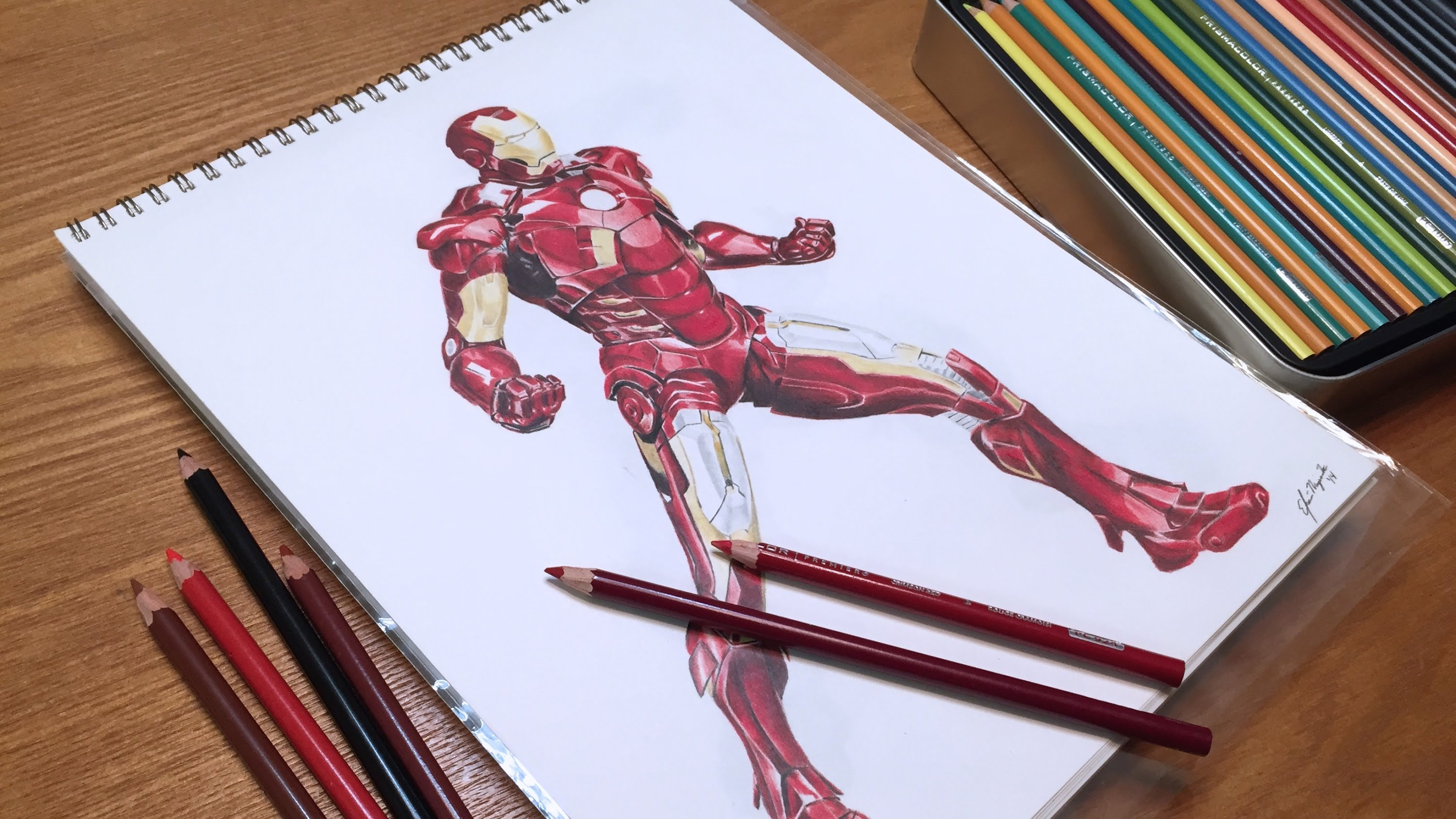 3000x1688 Images Of Ironman 3 In Colorfull Drawing Iron Man Drawing At - Iron Man 2 Sketch