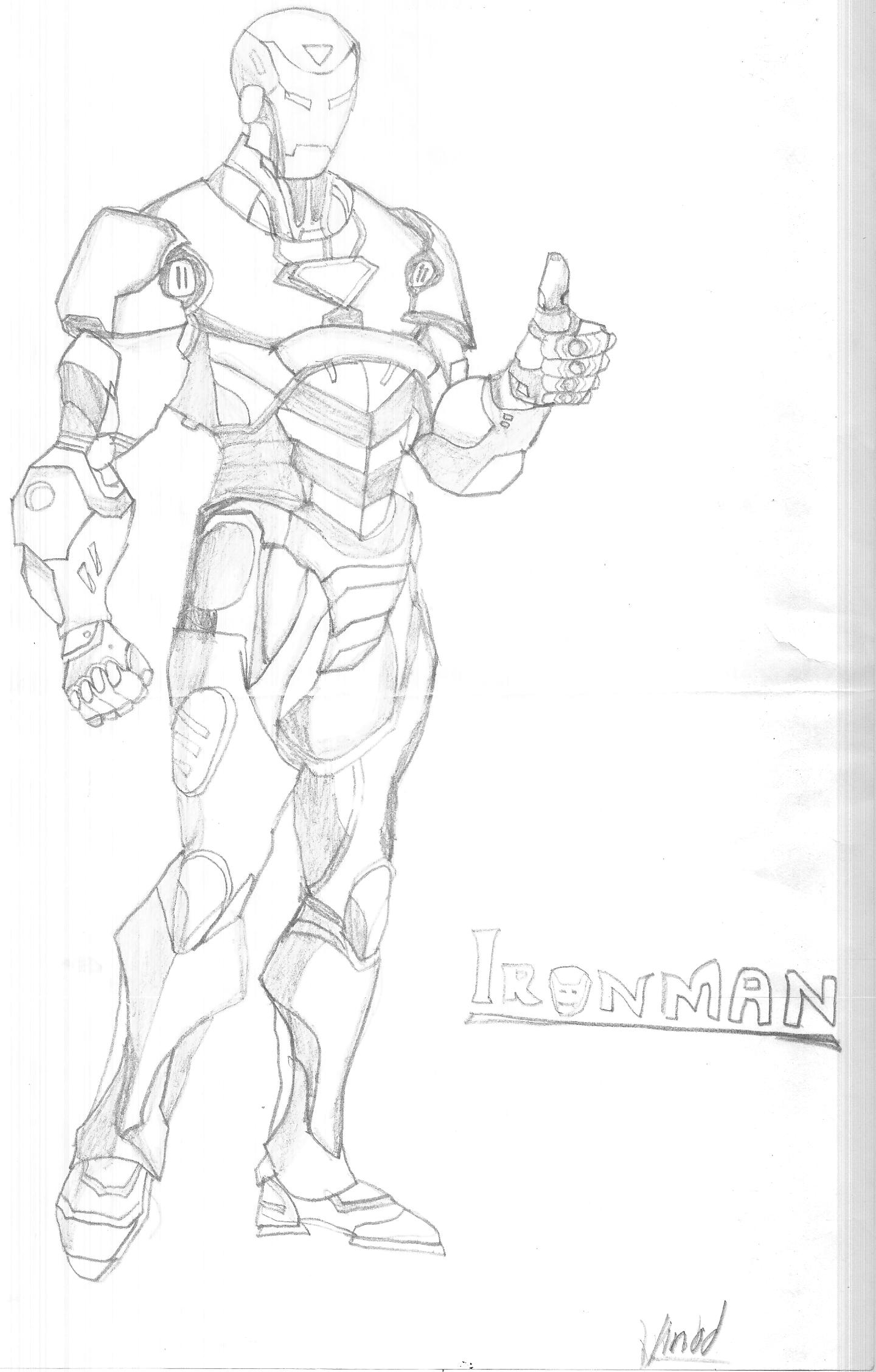 1440x2256 My Sketch Of Iron Man Vinodsdimension - Iron Man 2 Sketch
