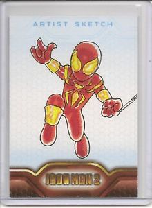 220x300 Rare Iron Man 2 Color Sketch 11 Spider Man Ebay - Iron Man 2 Sketch