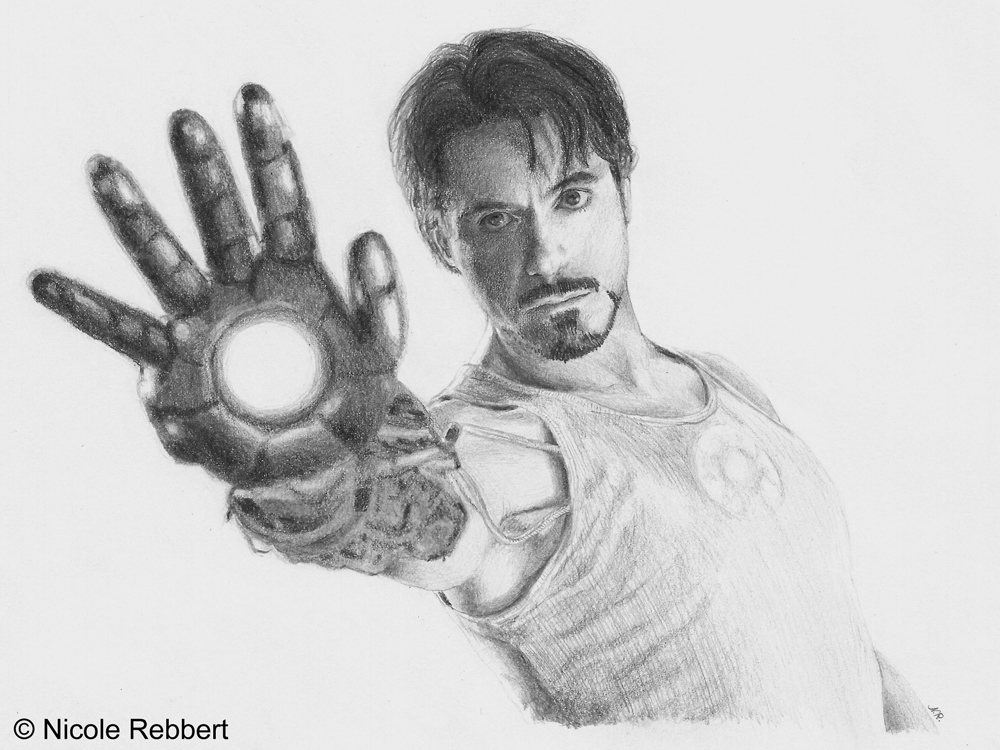 1000x750 Tony Stark - Iron Man 2 Sketch
