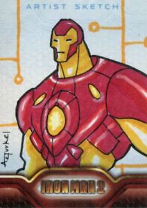 212x300 Upper Deck Iron Man 2 Sketch Card By Unknown Artist - Iron Man 2 Sketch