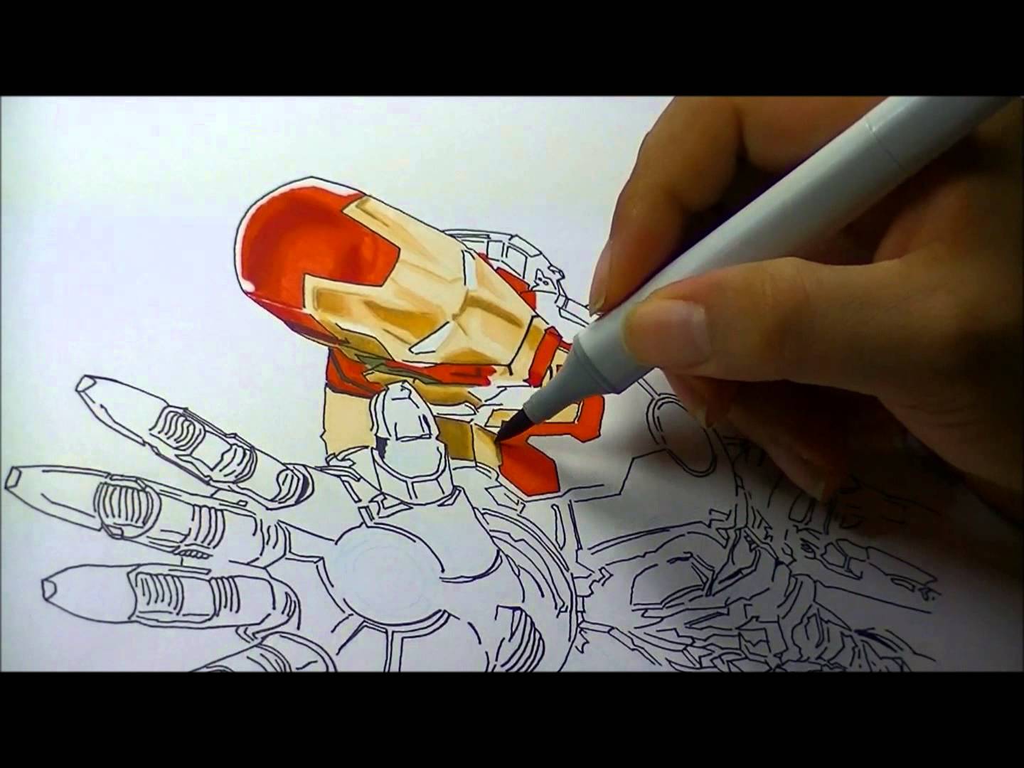 1440x1080 Iron Man Copic Marker Drawing Iron Man 3 - Iron Man 3 Sketch