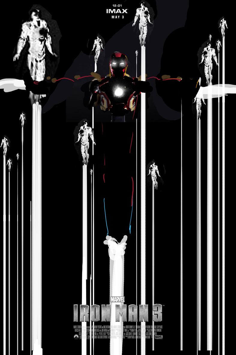 787x1181 Iron Man 3 Sketches Of 9 Alternate Imax Posters By Jock - Iron Man 3 Sketch