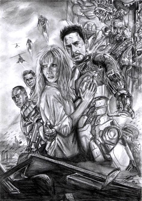 474x668 Iron Man 3 Drawings - Iron Man 3 Sketch