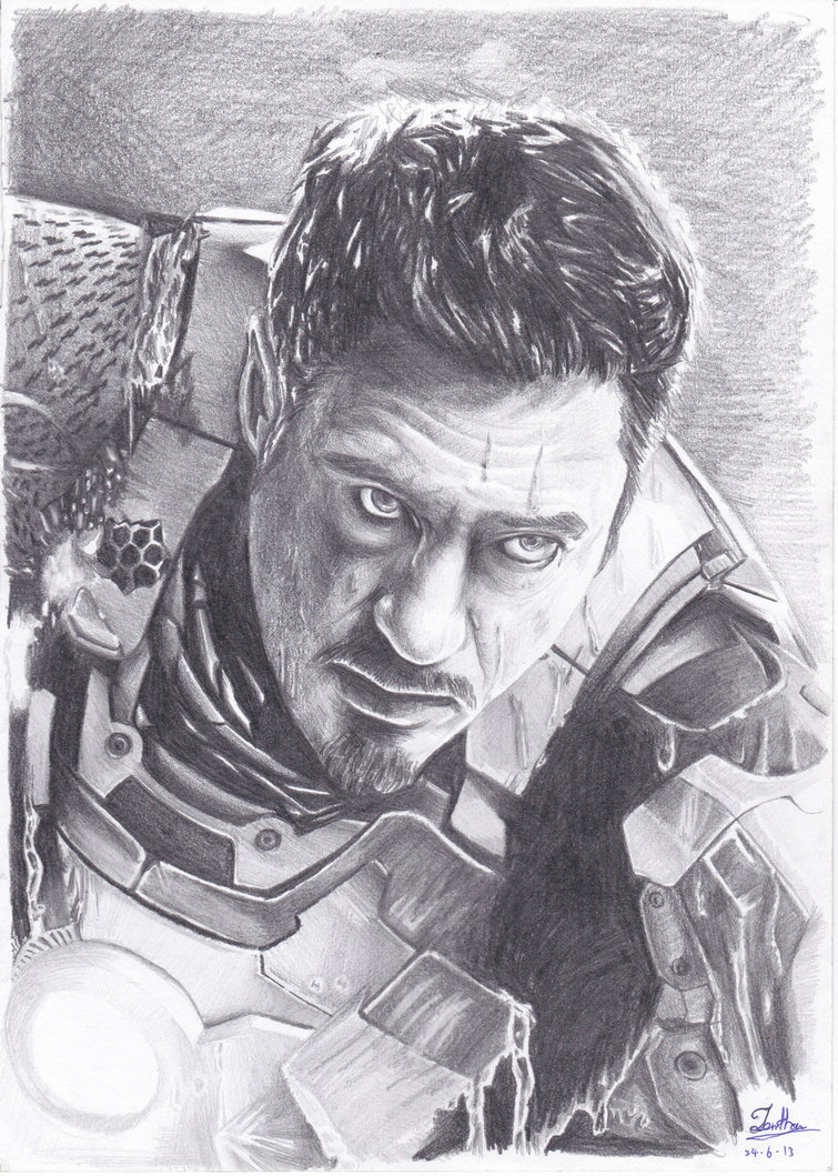 755x1059 Iron Man 3 Poster Drawing By Uite93 , Iron Man 3 - Iron Man 3 Sketch