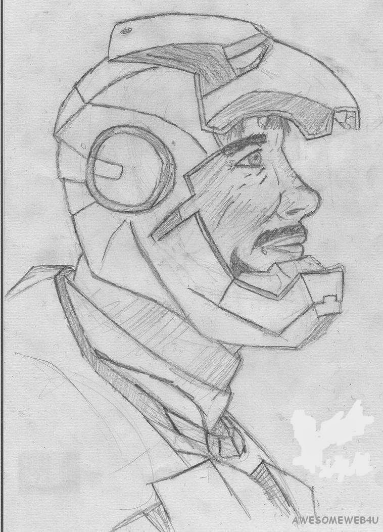 758x1053 Awesomeweb4u Sketches Of Iron Man - Iron Man 3 Sketch