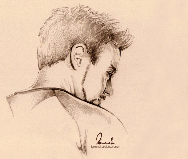 800x677 Tony Stark - Iron Man 3 Sketch