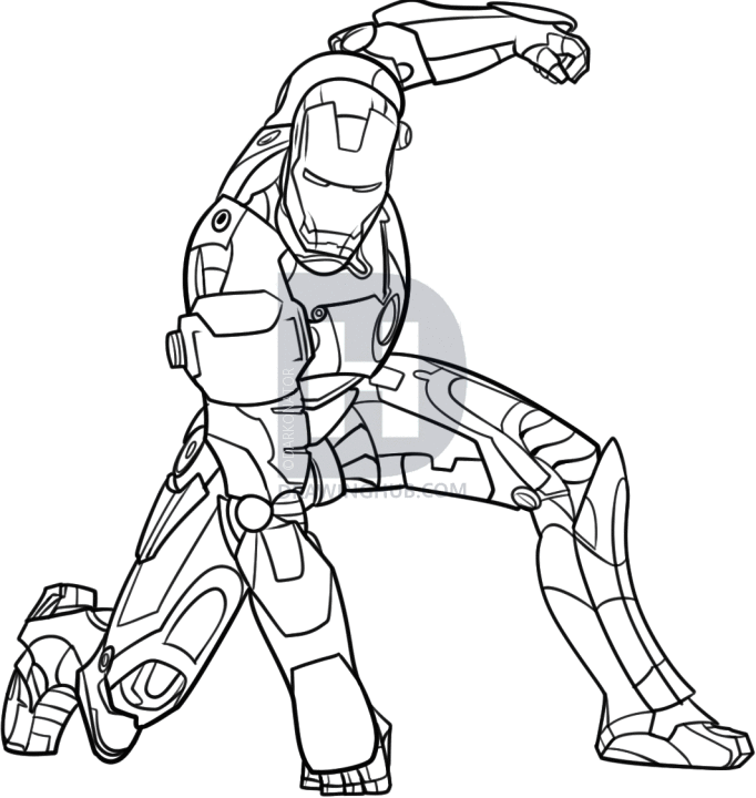 682x720 How To Draw Iron Man, Step By Step, Drawing Guide, By Darkonator - Iron Man 3 Sketch