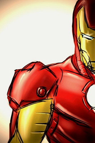 333x500 Iron Man Sketch - Iron Man Easy Sketch