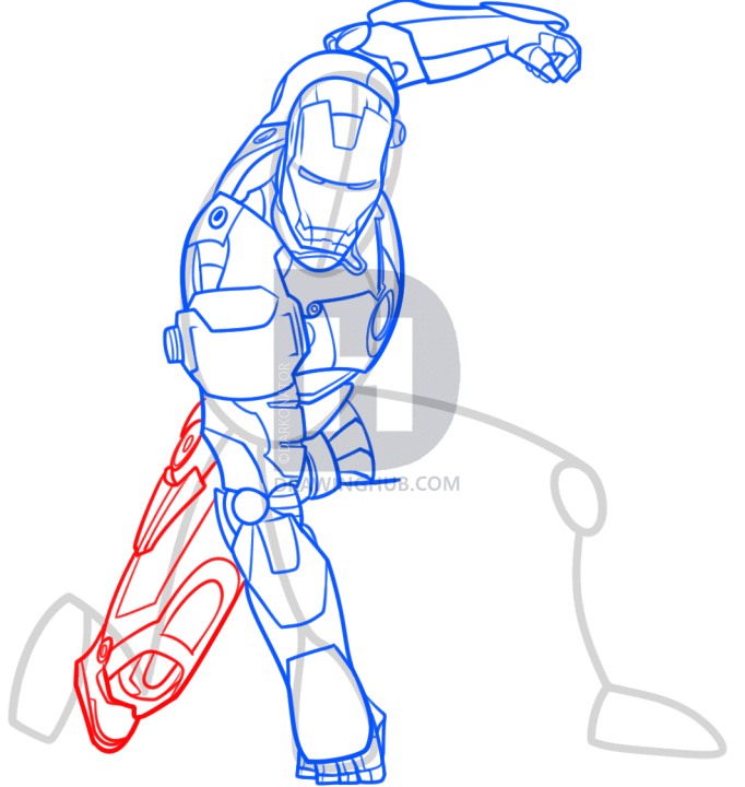 682x720 How To Draw Iron Man, Step By Step, Drawing Guide, By Darkonator - Iron Man Easy Sketch