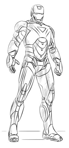 35 Ideas For Avengers Infinity War Iron Man Drawing Easy Full Body