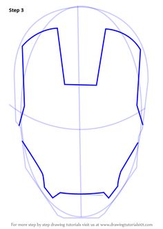 236x332 How To Draw Iron Man Easy, Step By Step, Marvel Characters, Draw - Iron Man Face Sketch