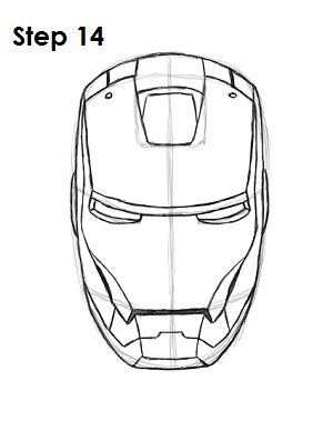 300x388 How To Draw Iron Man Step 14 Homemade Lemonade - Iron Man Face Sketch