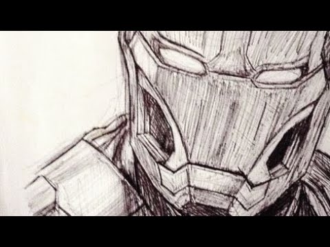 480x360 How To Draw Easy Iron Man Face Sketch - Iron Man Face Sketch