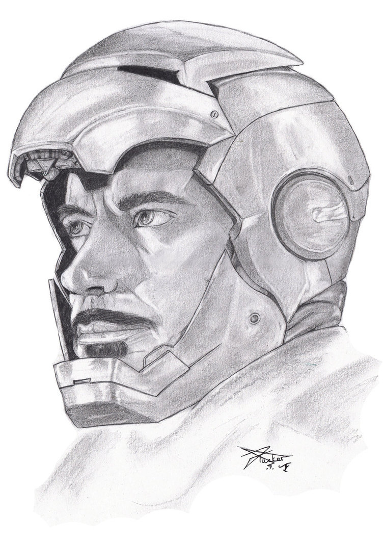 Iron Man Face Sketch at PaintingValley.com | Explore collection of Iron ...