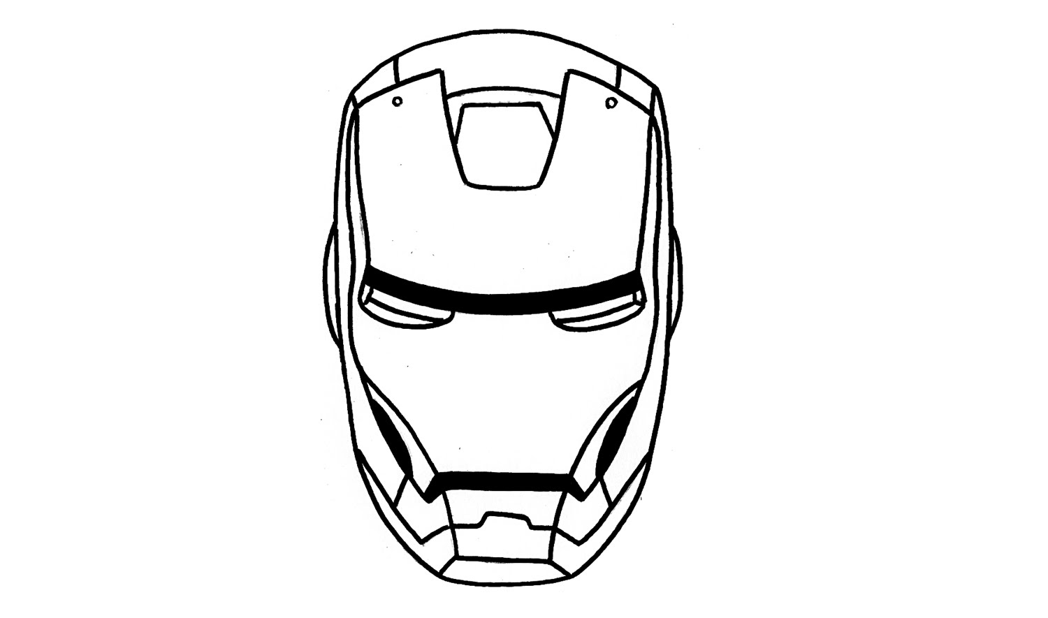 How To Draw Iron Man (The Avengers) - Iron Man Helmet Sketch. 