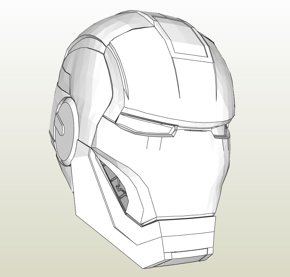 Iron Man Helmet Sketch at PaintingValley.com | Explore collection of ...