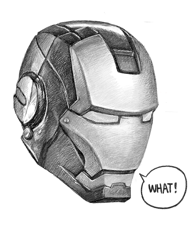 Iron Man Mask Drawing Step By Step - Iron Man Helmet Sketch. 