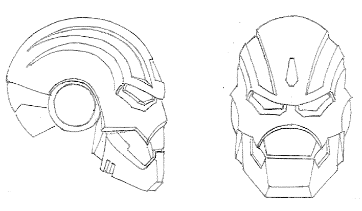 Iron Man Helmet Sketch at PaintingValley.com | Explore collection of
