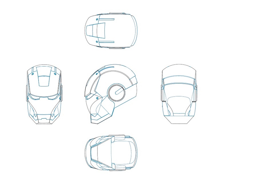 904x640 Iron Man Helmet 2d 3d Cad Model Library Grabcad - Iron Man Mask Sketch