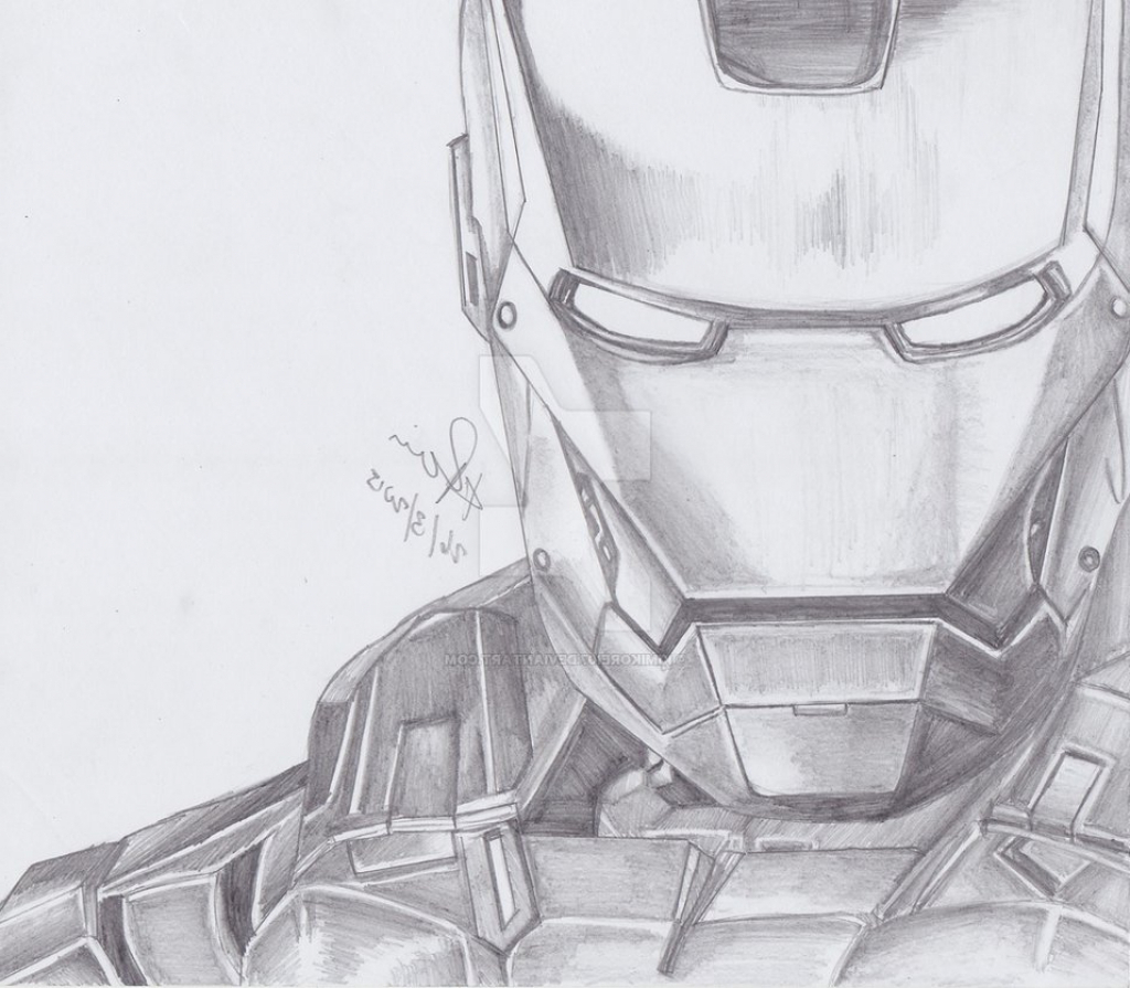 iron man body drawing