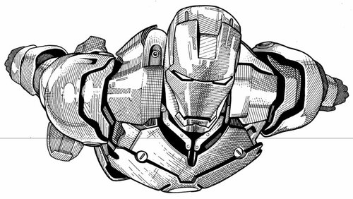 500x282 Iron Man Sketch Discovered By Rowena On We Heart It - Iron Man Sketch