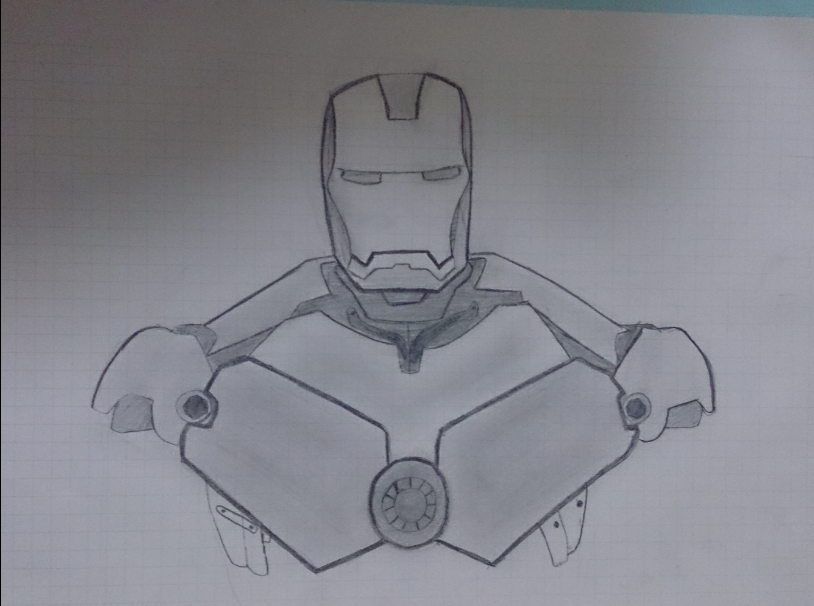 814x606 My Useless Art Iron Man Sketch Drawing - Iron Sketch